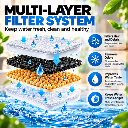 Smart Cat Water Fountain — 3.2L - Sensor • Auto Filter • Ultra Quiet