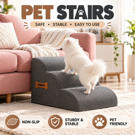 Dog & Pet Stairs with Ramp — Safe & Comfortable Access