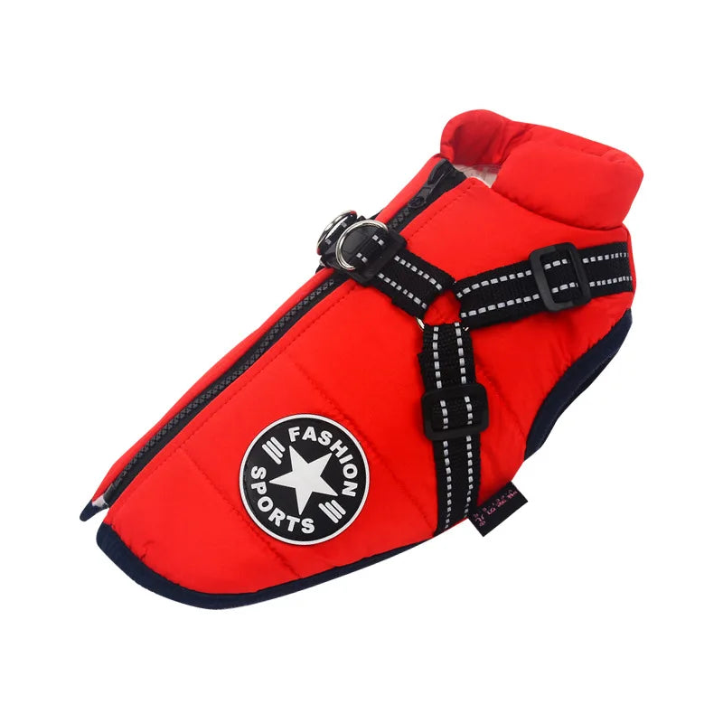 PawHug™ Winter Dog Jacket with Built-In Harness
