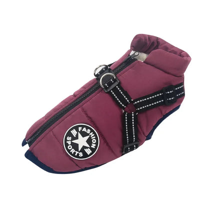PawHug™ Winter Dog Jacket with Built-In Harness