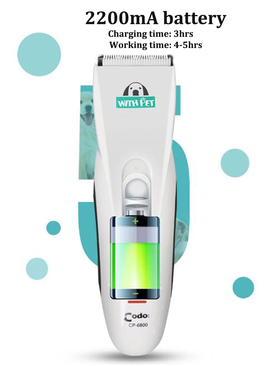 🐶🐱 Professional Pet Trimmer - CP6800 • Cordless • Easy Grooming