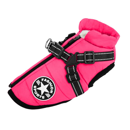 PawHug™ Winter Dog Jacket with Built-In Harness