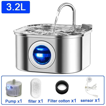 Smart Cat Water Fountain — 3.2L - Sensor • Auto Filter • Ultra Quiet