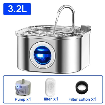 Smart Cat Water Fountain — 3.2L - Sensor • Auto Filter • Ultra Quiet