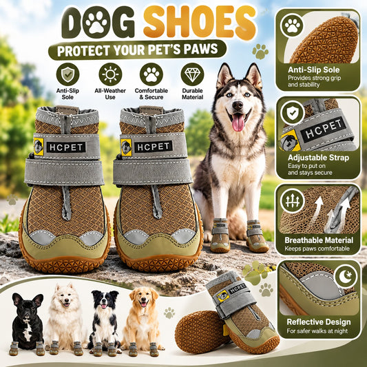 Waterproof anti-slip dog boots — features