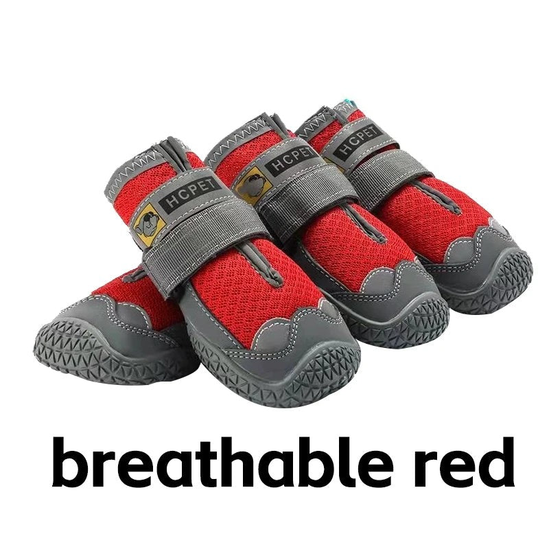 Dog boots — breathable red