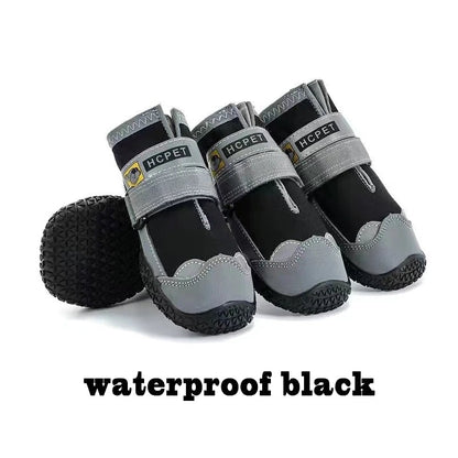 Dog boots — waterproof black